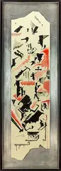 Head Set 5 by Bill Hammond, acrylic on wallpaper, offered Nov 2014