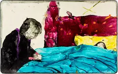 Our Father by Richard Lewer, acrylic on formica table top, sold Nov 2014