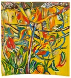 Philip Clairmont, Vincent Viki Vivisector, oil on unstretched canvas