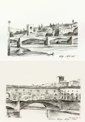 Ponte Vecchio, Florence and Arno by Stanley Palmer, xerox prints, offered Oct 2014