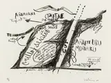 Ralph Hotere, Oputae, lithograph, AP