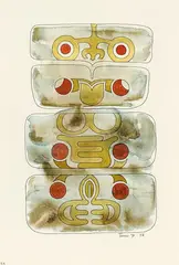 Tiki Series E4 by Dennis Knight Turner, pen and watercolour on paper, sold Oct 2014