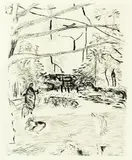 Pierre Bonnard, Le Parc Monceau, etching, 1937 (purportedly in an edition of 500)