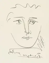Pour Roby by Pablo Picasso, etching, sold Oct 2014