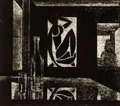 Interior with Matisse by John Drawbridge, mezzotint, artist’s proof, sold Oct 2014