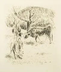 Andre Dunoyer de Segoznac, Untitled from the Georgics of Virgil, etching