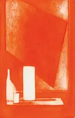 John Drawbridge, Still Life with Malevich (Red), mezzotint, 19/150