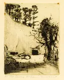 Trevor Lloyd, An Old Quarry, Mt Eden, etching