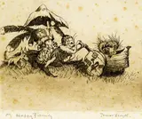 Trevor Lloyd, A Happy Family, etching