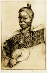 Trevor Lloyd, Rewi, Ake Ake Ake!, etching