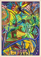 Emily Karaka, Untitled, oil on canvas on board