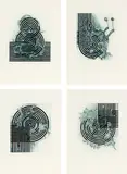 Julia Morrison, Flotsam and Jetsam No’s 1-4, four mezzotint etchings, 14/20