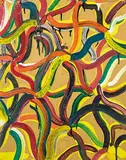 Abstract by Allen Maddox, oil on board, offered Oct 2014
