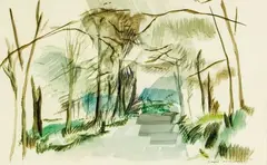 Douglas MacDiarmid, Untitled - Landscape, watercolour