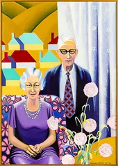 Louise Lewis, Golden Wedding, oil on canvas