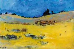 Emily Jackson, Midsummer, Middlemarch, Central Otago, acrylic on board