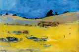 Emily Jackson, Midsummer, Middlemarch, Central Otago, acrylic on board