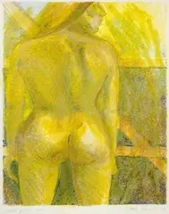 Victoria Edwards, Untitled – nude in an interior, lithograph