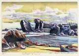 Stanley Palmer, The tide was out, the beach was so deserted…, bamboo engraving, 83/100