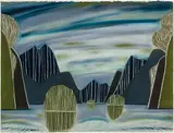 Marilynn Webb, Going through Fiordland, watercolour and pastel on paper