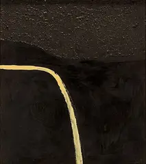Waterfall by Colin McCahon, enamel and sawdust on board, sold Aug 2014