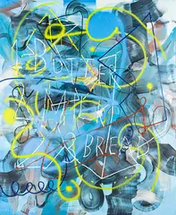 Peter Robinson, Bare Essentials, acrylic, ink, enamel and charcoal on canvas, 2009