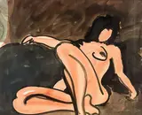 Pat Hanly, Jinger Girl, watercolour