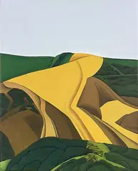 Robin White, Bare Hill, Paremata, oil on canvas