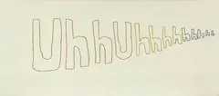 Uhhuhhhhhhhhh by Ronnie van Hout, embroidery cotton on cotton duck, sold Aug 2014