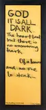 Colin McCahon, God it is all dark, conté crayon on paper