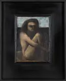 Tony Fomison, Untitled No. 142 (Self Portrait outside a cave in Kaikoura)