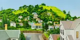 Peter Siddell, View towards Mt Eden from Vicinity of Belle Vue Rd, acrylic on hardboard