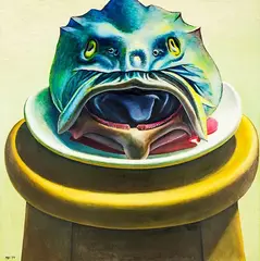 Michael Smither, Hapuka, oil on board