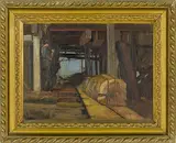 Dame Ngaio Marsh, A New Zealand Sawmill, oil on board