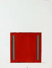 Untitled by Max Gimblett, acrylic and graphite on rag paper, sold Jun 2014
