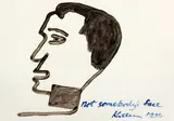 Not somebody’s face by Richard Killeen, acrylic on paper, sold Jun 2014