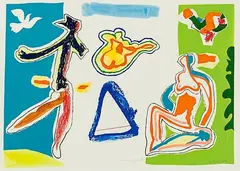 Vacation by Pat Hanly, screenprint, 26/37, sold Jun 2014