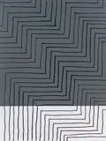The Foot of a cliff, arm of a stream No. 4 by John Reynolds, oil paint marker and acrylic on canvas, offered Jun 2014