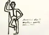 Arrested step to another world by Richard Killeen, acrylic on paper, sold Jun 2014