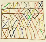 Untitled – Grid by Allen Maddox, oil on paper, offered Jun 2014