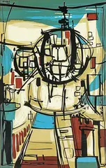 Helicopter by Ted Dutch, serigraph, 19/50, sold Jun 2014