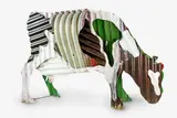 Jeffrey Thomson, Untitled – Cow, acrylic on corrugated iron construction