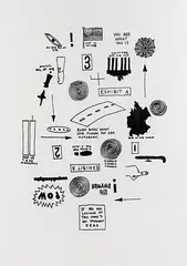 Untitled by Peter Robinson, silkscreen print on unstretched canvas, offered Jun 2014