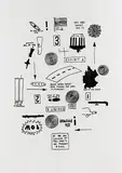 Peter Robinson, Untitled, silkscreen print on unstretched canvas