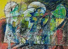 Phillipa Blair, Untitled – Figure Study, pastel on paper