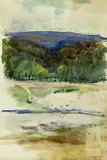 Isabel Field, The Lake, Waikanae, watercolour