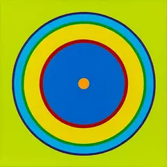 Blue=F by Michael Smither, acrylic on canvas, sold Jun 2014