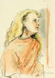Doris Dutch, Paula, watercolour and pastel on paper