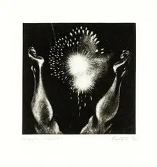 Sky Study V1 by Rodney Fumpston, etching, 20/30, sold Jun 2014