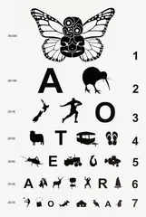 Brad Novac, Eye Chart for Aotearoa 1.2, screenprint, 11/150